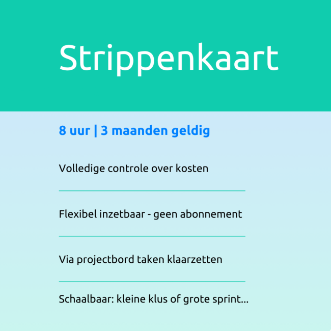 Tech VA Strippenkaart 8 uur
